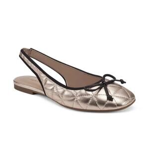 AEROSOLES 'Catarina' Women's 9M Quilted Rose Gold Sling Back Ballet Flat